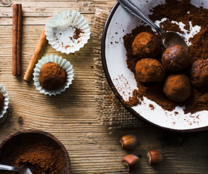 Chocolate rum balls